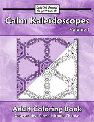 Calm Kaleidoscopes Adult Coloring Book Volume 01 Cover