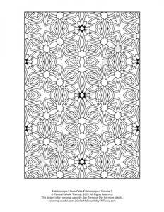 Calm Kaleidoscopes Adult Coloring Book Volume 5 Pic 01