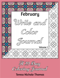 February Write and Color Journal Volume 1 Cover