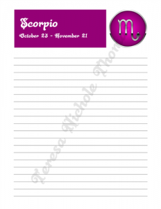 Scorpio Zodiac Journal Volume 2 Pic 03