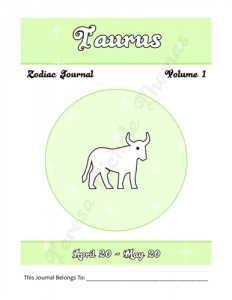 Taurus Zodiac Journal Volume 1 Pic 02