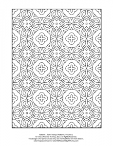 Tranquil Patterns Adult Coloring Book Volume 01 Pic 01