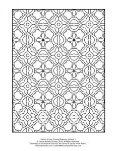 Tranquil Patterns Adult Coloring Book Volume 03 Pic 01
