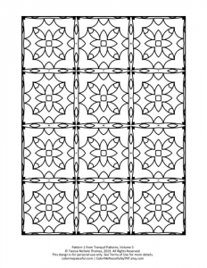 Tranquil Patterns Adult Coloring Book Volume 5 Pic 01