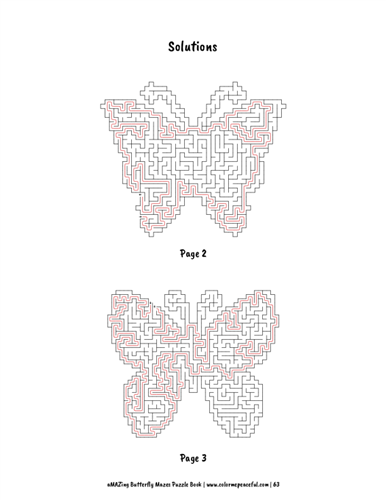 aMAZing Butterfly Mazes Puzzle Book Volume 1 Pic 07