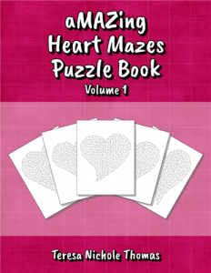 aMAZing Heart Mazes Puzzle Book Volume 1 Cover