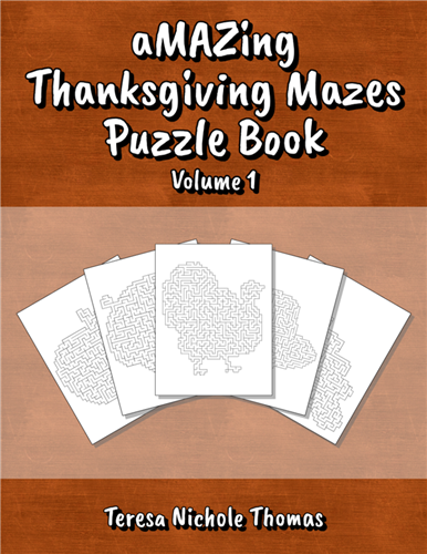 aMAZing Thanksgiving Mazes Puzzle Book Volume 1 Cover