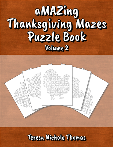 aMAZing Thanksgiving Mazes Puzzle Book Volume 2 Cover